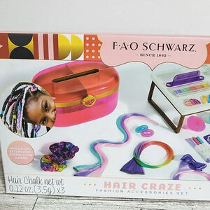 NEW FAO Schwarz Ultimate Hair Craze Fashion Accessories Set 58 PC Crazy Hair‎